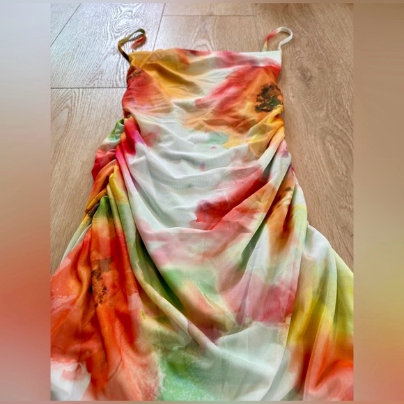 NWT ππΌπ€©π Small Crepe-ey Rouched Spring Floral Mini Dress πΊ πΌ ADORABLE 4 Spring! - Picture 10 of 11